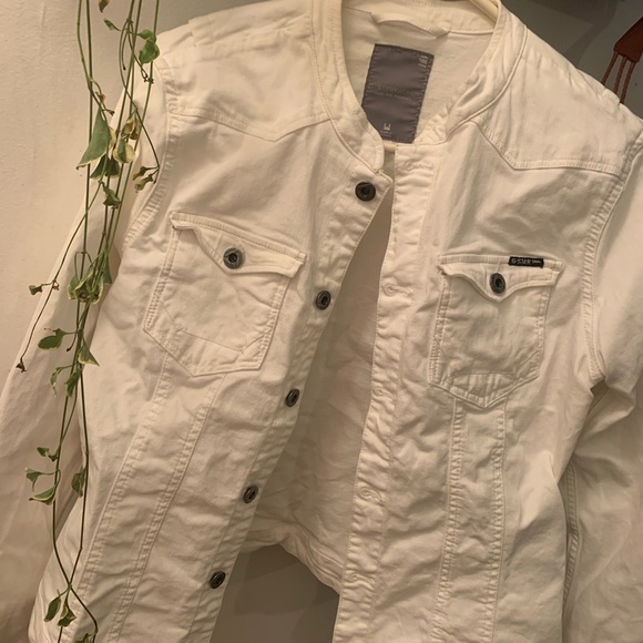 G Star White Denim Jacket - Picture 3 of 15